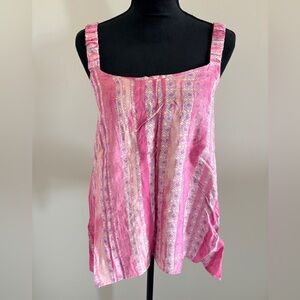 Lumiere Pink and Purple Oversized Top Medium